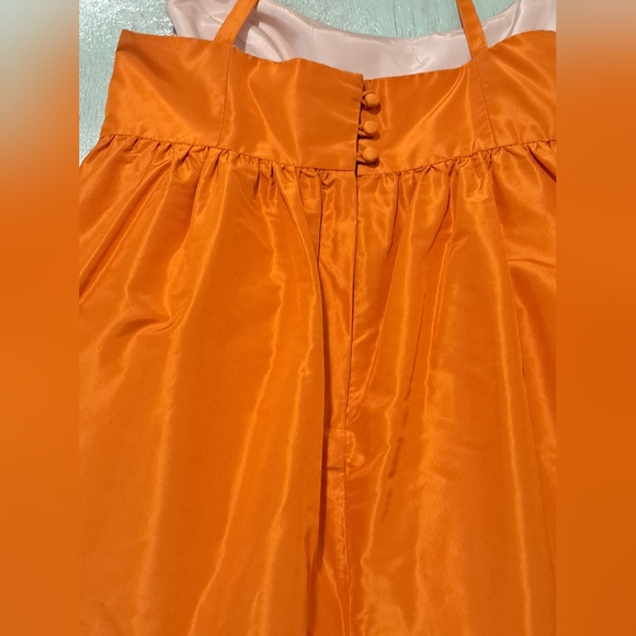 J. Crew Silk Orange and Cream Dress - Picture 5 of 9